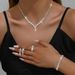 Women’s Jewelry Set Fashion Wedding Dress Accessories Evening Jewelry Exquisite Bridal Diamond Jewelry Necklace Earrings Set Fashionable And Versatile_ipsvogv.com