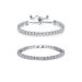 Fashion 4mm Zircon Bracelet Pull Out Adjustable Length Bracelet Combination Set All Match Tennis Chain_ipsvogv.com