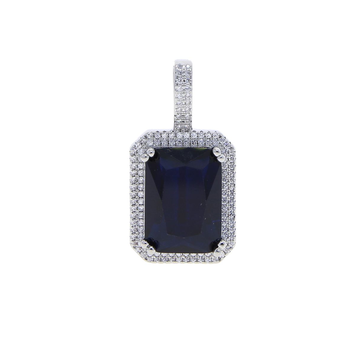 Men's Jewelry Hip Hop New Pink Blue Purple Green Square Solid Pendant Necklace Couple Necklace_ipsvogv.com