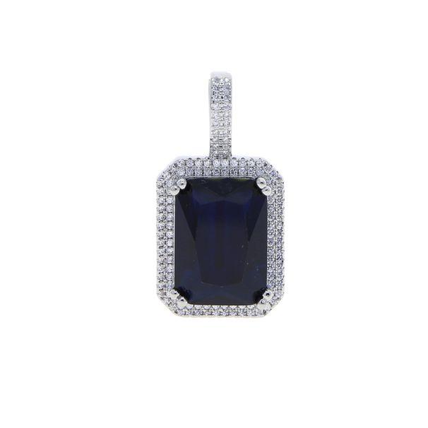 Men's Jewelry Hip Hop New Pink Blue Purple Green Square Solid Pendant Necklace Couple Necklace_ipsvogv.com
