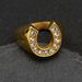Personality U shaped horseshoe, horseshoe simple ins style stainless steel ring_ipsvogv.com