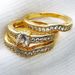 Women Vacuum Plating Engagement Wedding Ring Set_ipsvogv.com