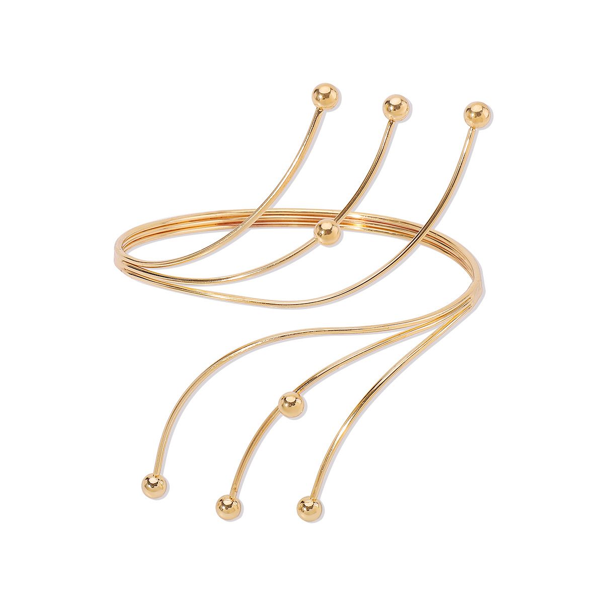 B2470 Personalized Street Exaggerated Serpentine Arm Rings with Multiple Layers of Metal Openings Adjustable_ipsvogv.com