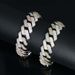 19mm Three Row Zircon Big Buckle Bracelet Hip Hop Street Trend Couple Bracelet_ipsvogv.com