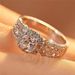 S Pure Silver Mosang Stone Lace Princess Square Classic Fashion High Grade Wedding Ring_ipsvogv.com