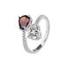 Baolai Xing Japanese Korean Niche Style Fashionable And Exquisite Minimalist Pomegranate Red Zircon Sparkling Diamond_ipsvogv.com