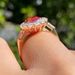 Sanjie Ins Gift Gold Plated Pigeon Blood Red Ring RUBBY RING_ipsvogv.com