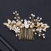 Hair Accessories Golden Leaf Hair Comb Bridal Hair Accessories Plug Comb Wedding Accessories Dress Accessories Bridal Accessories_ipsvogv.com