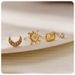 stainless steel DIY matching earrings fashion personality earrings female moon star love lightning diamond jewelry_ipsvogv.com