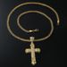 Hot selling alloy full diamond cross pendant necklace for men's domineering and cool accessories_ipsvogv.com