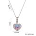 New Colored Zircon Love Necklace Pendant, Fashionable Versatile INS Style, Light Luxury, And Unique Collarbone Chain_ipsvogv.com