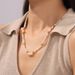 Baroque Style Natural Freshwater Pearl Shell Bead Necklace With Light Luxury Design, Titanium Steel Plated Gold Lock_ipsvogv.com