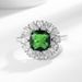 Baolai Xing Accessories Emerald Luxury Wedding Copper Plated Platinum Ring_ipsvogv.com