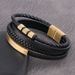 Bracelet 1PC Explosion Stainless Steel Leather Cord Bracelet Men's Multi-Layer Simple Braided Leather_ipsvogv.com