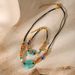 Bohemian Turquoise Pendant Necklace - High-End Stainless Steel Chain For Women_ipsvogv.com