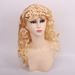 Children's Day Halloween Christmas girl performance cos princess golden hair braided long curly hair_ipsvogv.com