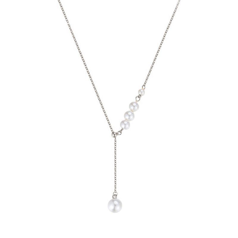 Pearl Women's Light Niche Design Tassel Pull-out Collarbone Chain Cold And Fragrant Temperament Necklace_ipsvogv.com