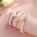 New Fashion Diamond Life Tree 4-piece Bracelet Adjustable Combination Set_ipsvogv.com