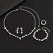 Minimalist Full Diamond Necklace Earrings Bracelet Ring Hot Sale Bride Bridesmaid Jewelry Four-Piece Set_ipsvogv.com