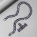 Hip Hop KING Letters Gun Black Lotus Purple Diamond Pendant Street Personality Design Cuban Chain Jewelry_ipsvogv.com