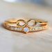 Cao Shi Agete Style Handjewelry Women's Number 8 Infinite Plating Rose Gold Engagement Wedding Ring_ipsvogv.com