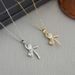 Small Niche Fashion, Simple Bow Necklace, New Versatile, Diamond Studded, High-end, Exquisite Zircon Temperament,_ipsvogv.com