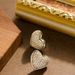 Dongdaemun, South Korea - Fashionable, Personalized, Small Fragrance, Full Diamond Heart Shaped Earrings, Women's High_ipsvogv.com