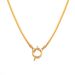 Women's Jewelry Stainless Steel Blade Chain Pendant Fashion K Gold Plated O Shaped NK Chain Spring Buckle Pendant Necklace_ipsvogv.com