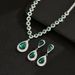 2025 Bride Wedding Banquet Full Diamond Flower Water Drop Set New Necklace Jewelry_ipsvogv.com