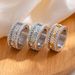 Gear Rotating Diamond Ring Fashionable All Match Rotating Color Diamond Ring_ipsvogv.com