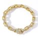 New High-End Men's Box Chain Micro-Paved Zircon Buckle Personality Trendy Hip-Hop Bracelet_ipsvogv.com