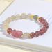Natural Yellow Hair Strawberry Crystal Pixiu Peach Blossom Niche New Chinese Style Women's Bracelet Jewelry_ipsvogv.com