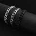 Personalized Titanium Jewelry Bracelet Stainless Steel Single Clasp Six-Sided Polished Men's Cuban Style Cold Talk_ipsvogv.com