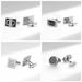 Dai Li Men's Business Cuffs Enamel Diamond Cufflinks Light Luxury Silver Cuff Nails French Round Checkerboard Cufflinks_ipsvogv.com