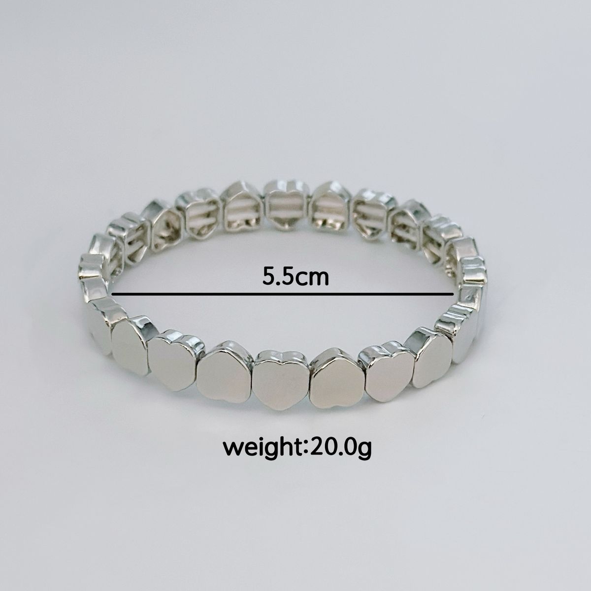 Popular Thick Wrist Bracelet, Personalized Elastic Heart-shaped Bead Bracelet Jewelry For Women_ipsvogv.com