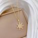 】 Snowflake 【 Thread Empty Light Luxury Charm Gorgeous Full Diamond Necklace Women's Versatile Clavicle Titanium Steel 【 】_ipsvogv.com