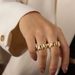 Light Luxury, Simple Fashionable Copper Material Paired With Colorful Zircon Open Ring, Creative Design And Decoration_ipsvogv.com