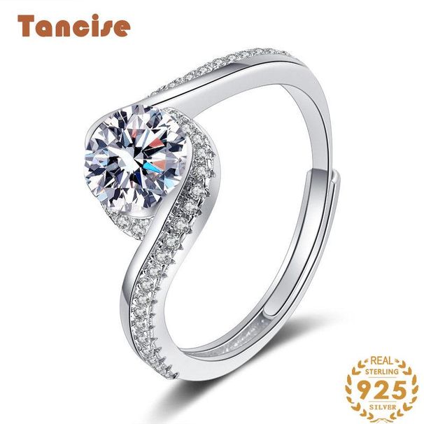 Tancise Classic Moissanite Silver Ring Ladies Jewelry Wedding Promise Party Gift_ipsvogv.com