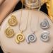 Temperament And Personality Pendant Stainless Steel Set Gold Plated Creative Snake Chain Vortex Necklace For Women_ipsvogv.com