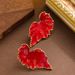 Fashionable Personalized Small Fragrant Wind Drip Oil Leaf Ear, Light Luxury Elegant And High-end Silver Needle_ipsvogv.com