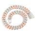 Unisex Hip Hop Necklace Rose Gold Two Tone 20mmT Square Zircon Miami Cuban Chain Men's Necklace_ipsvogv.com