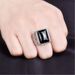 Tree Of Life Hollow Square Black Zircon Agate Adjustable Obsidian Chalcedony Men's Ring_ipsvogv.com