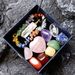 Natural Crystal Jade Colorful Stone Combination Set Pink Crystal Heart Hexagonal Pendant Pieces Multi color Matching Gift Box_ipsvogv.com