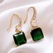 Cao Shi's earrings are fashionable, elegant, personalized, geometric, square, and diamond earrings for women_ipsvogv.com