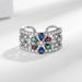 Live Streaming Hot Selling Fashion Gemstone Zircon Women's Color Diamond Opening Adjustable Ring Bracelet_ipsvogv.com