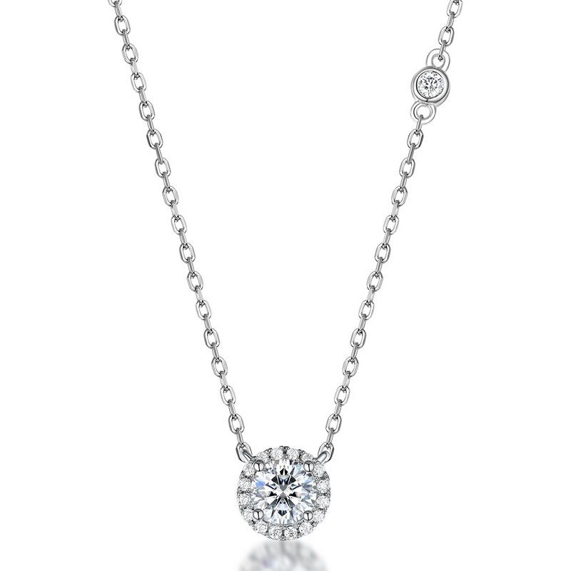 new Products Exclusively For S925 Silver Moissanite Necklace Fashionable And Versatile Clavicle Chain_ipsvogv.com