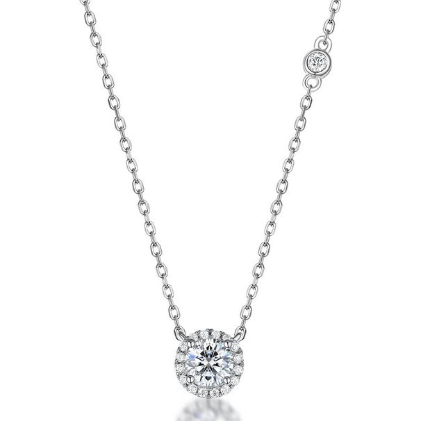 new Products Exclusively For S925 Silver Moissanite Necklace Fashionable And Versatile Clavicle Chain_ipsvogv.com