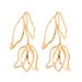 Fashion geometric metal shiny leaf personality earrings female net celebrity temperament all match high end earrings_ipsvogv.com