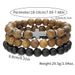 Hot Selling Jewelry Black Gallstone Cross Wooden Beads Personality Bracelet Men's Elastic Bracelet Set_ipsvogv.com