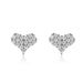 Love Full Inlaid Bright Moissanite Earrings S925 Silver Inlaid Colored Gemstone Earrings Light Luxury All Match_ipsvogv.com